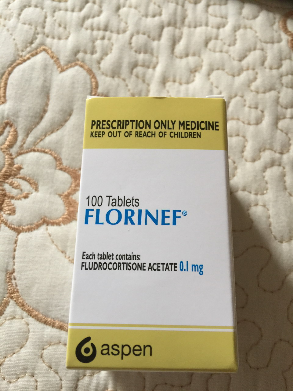 氟氢可的松片 FLORINEF 0.1MG TABLETS 原发性肾上腺皮质功能减退症治疗